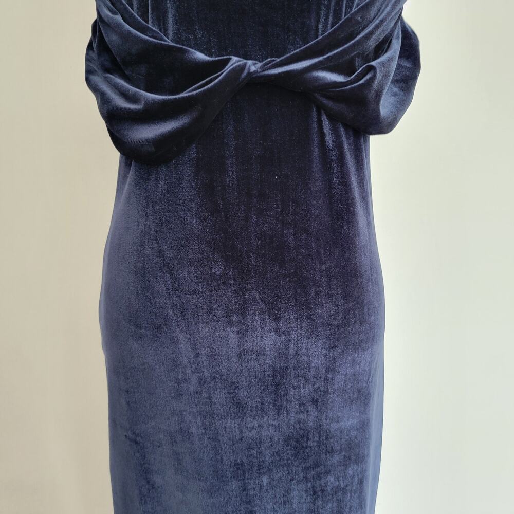 House of Harlow Velvet Old Hollywood Dress Fairy Grunge Rich Blue Women Medium - Picture 6 of 14